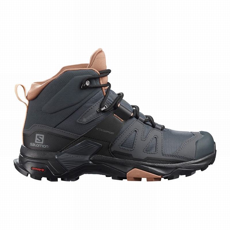 Salomon Vandrestøvler Dame MørkeGrå / Hvide - X ULTRA 4 MID GORE-TEX (MKYIN-6724)